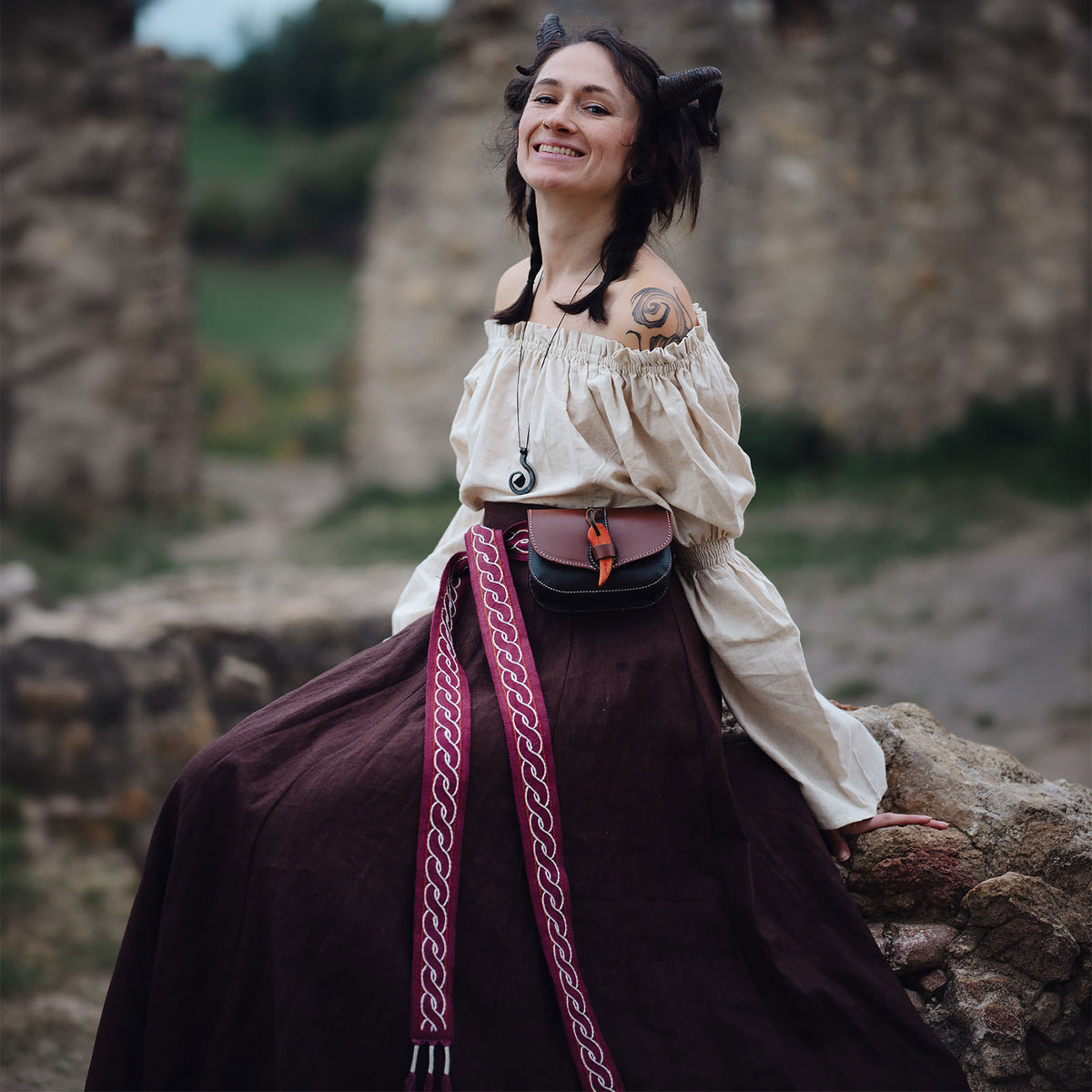 Produktbild Mittelalter Gürtel Elina rot