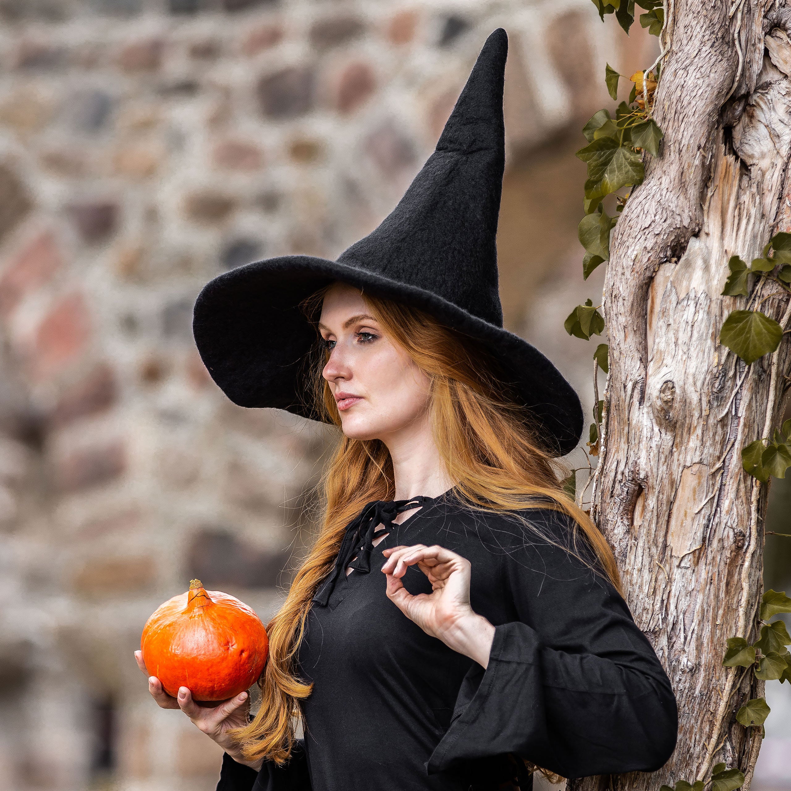 Produktbild Mittelalter Spitzhut Agata schwarz