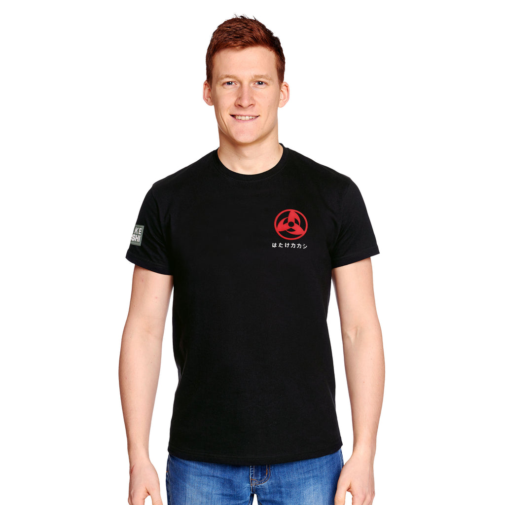 Naruto - Kakashi Hatake Poster T-Shirt schwarz