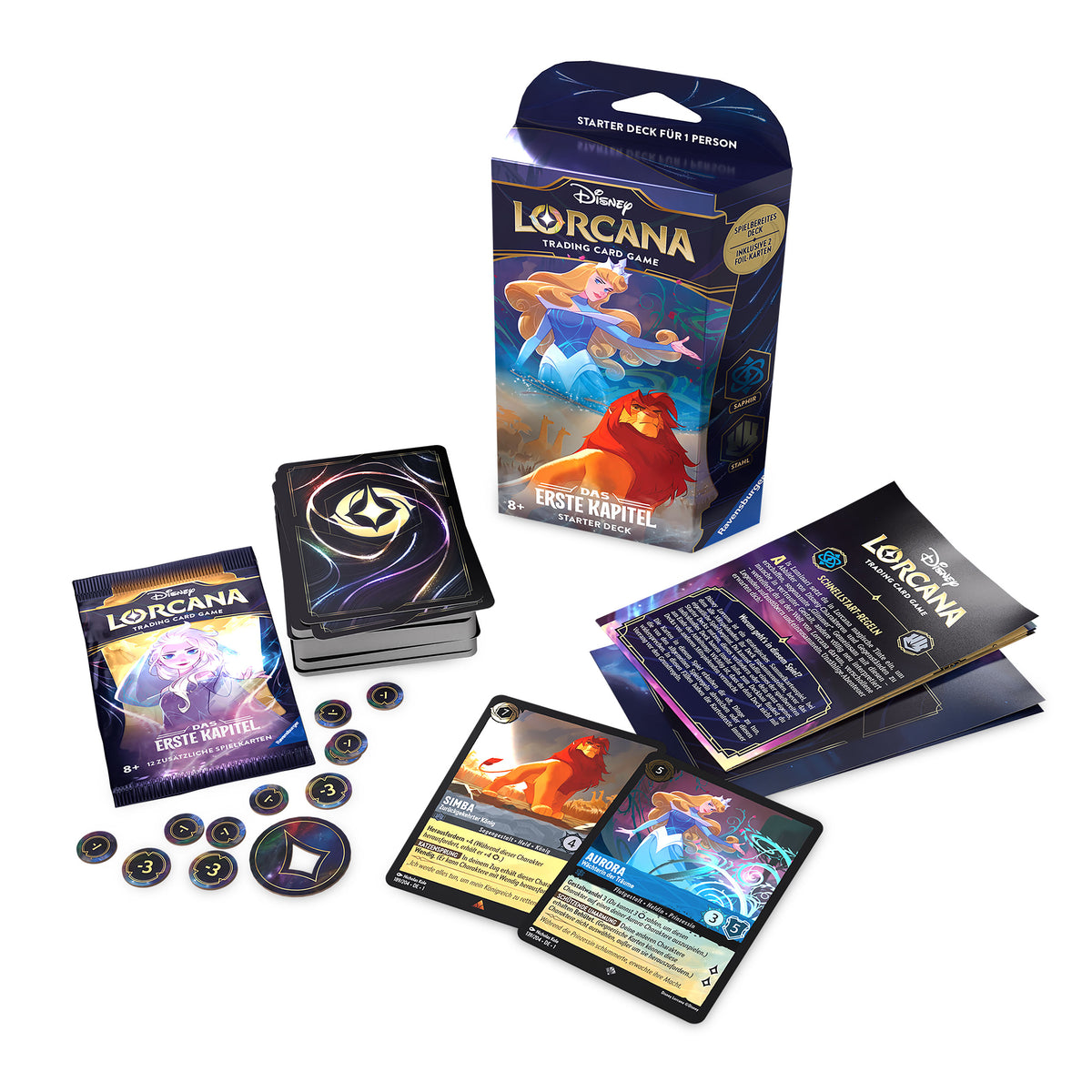 Produktbild Disney Lorcana Saphir und Stahl Starterset - Das Erste Kapitel Trading Card Game