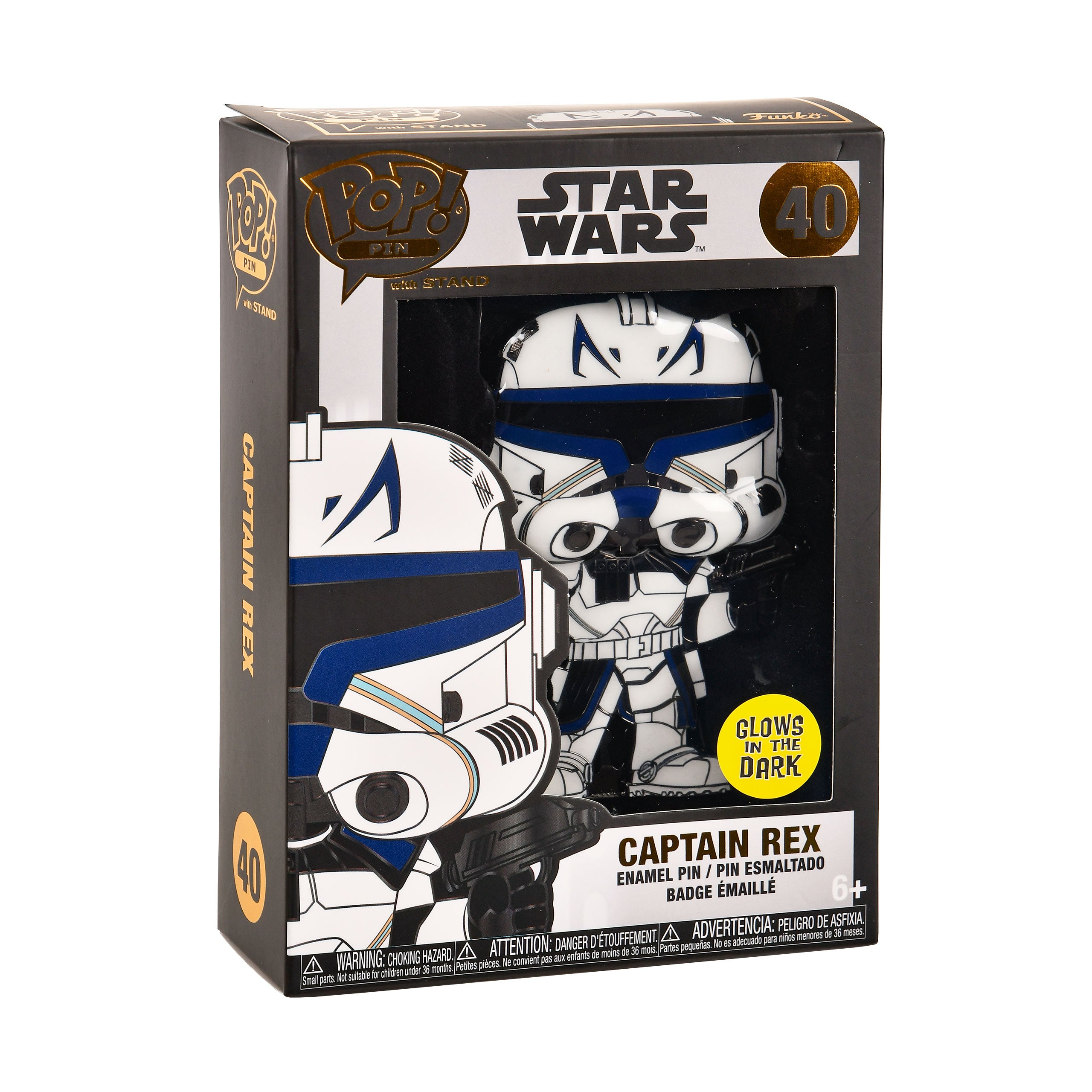 Produktbild Star Wars The Clone Wars - Captain Rex Glow in the Dark Funko Pop Pin 10 cm