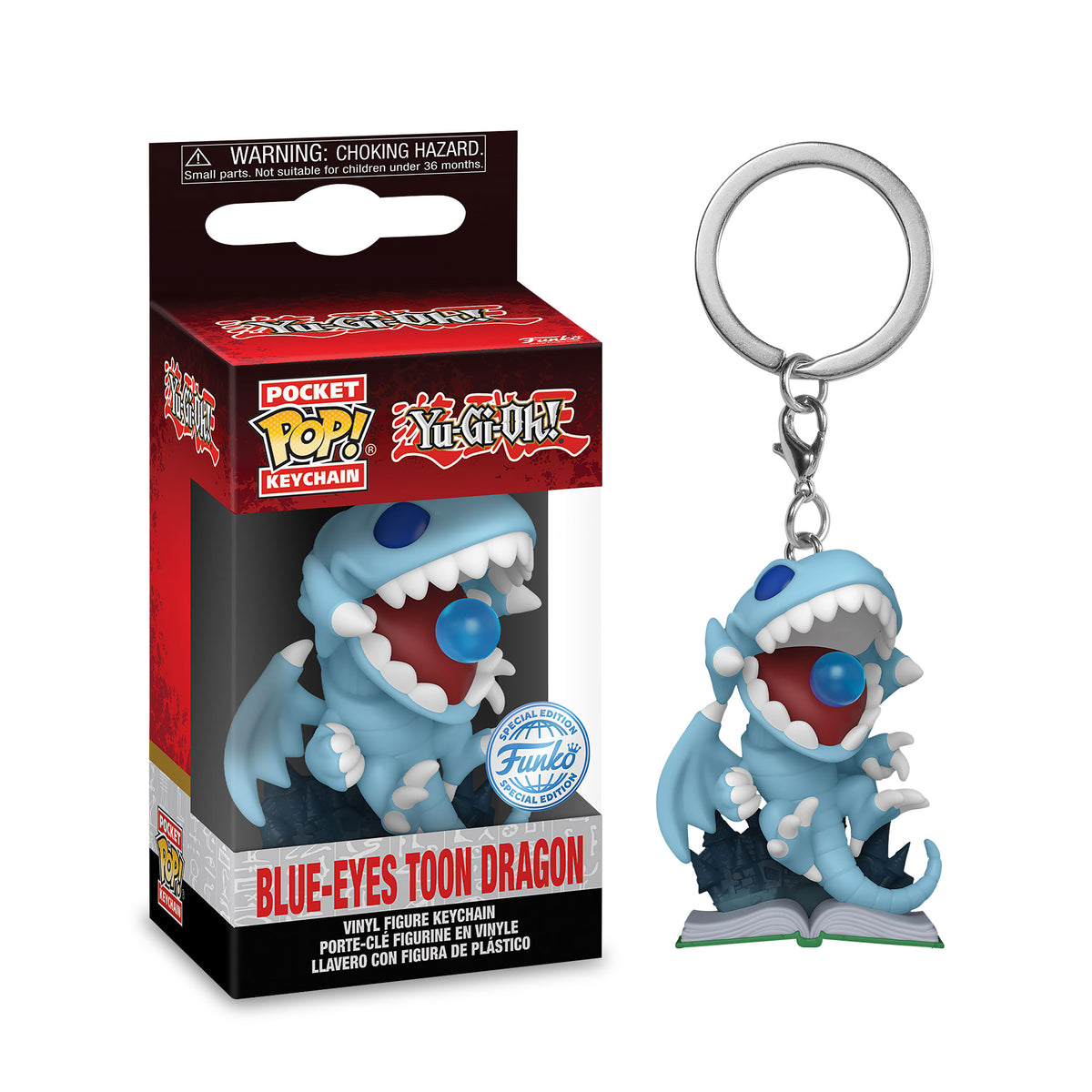Produktbild Yu-Gi-Oh! - Blue-Eyes Toon Dragon Funko Pop Schlüsselanhänger