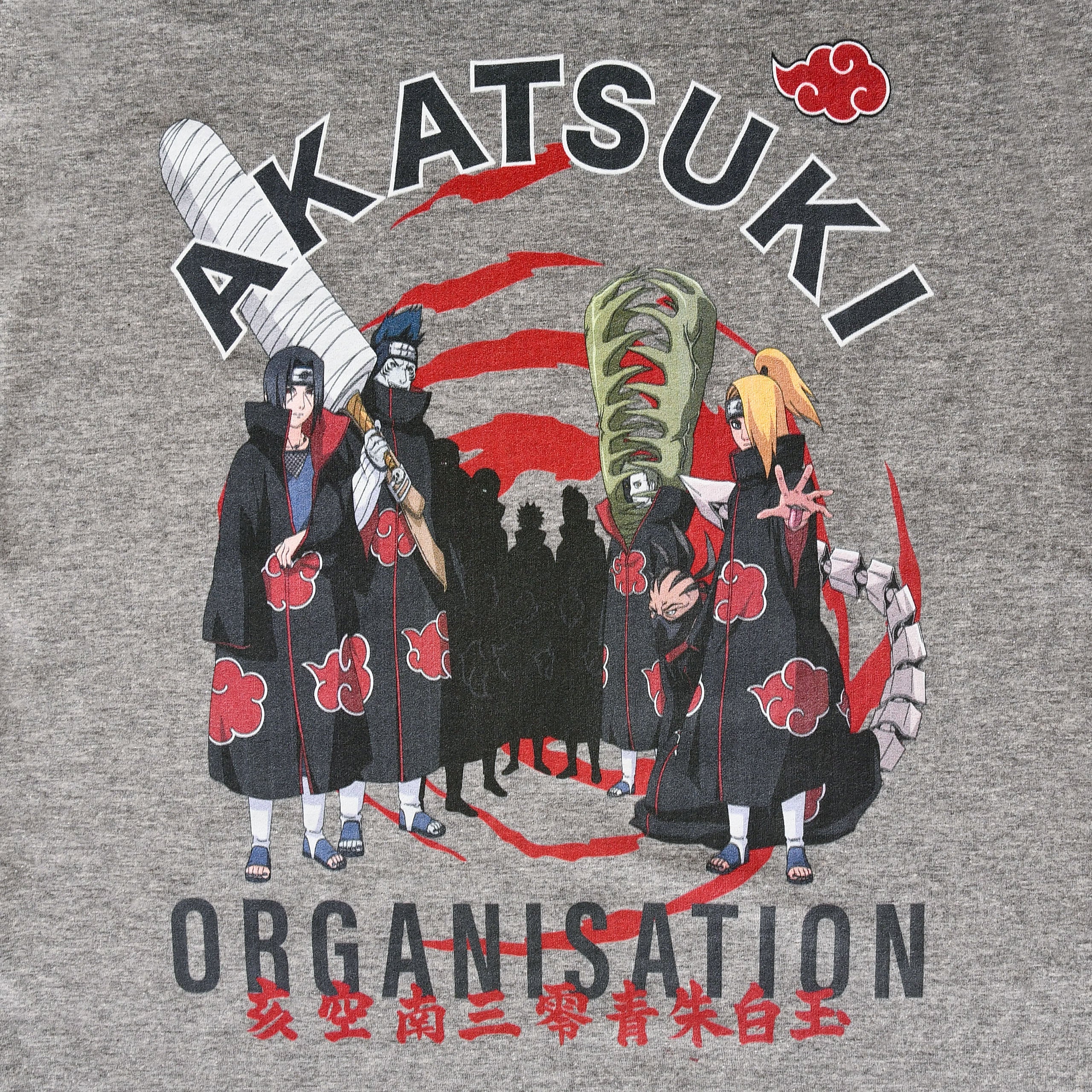 Produktbild Naruto Shippuden - Akatsuki Organisation T-Shirt grau