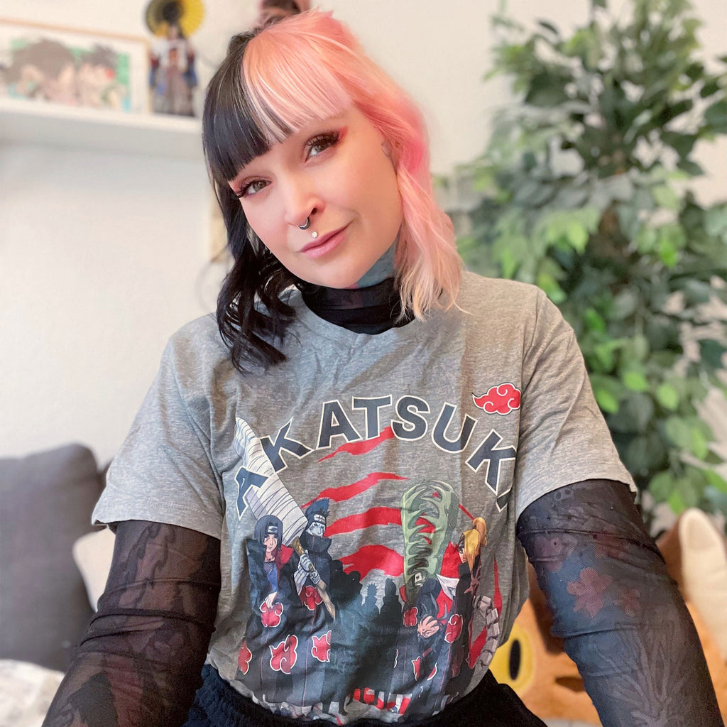Naruto Shippuden - Akatsuki Organisation T-Shirt grau
