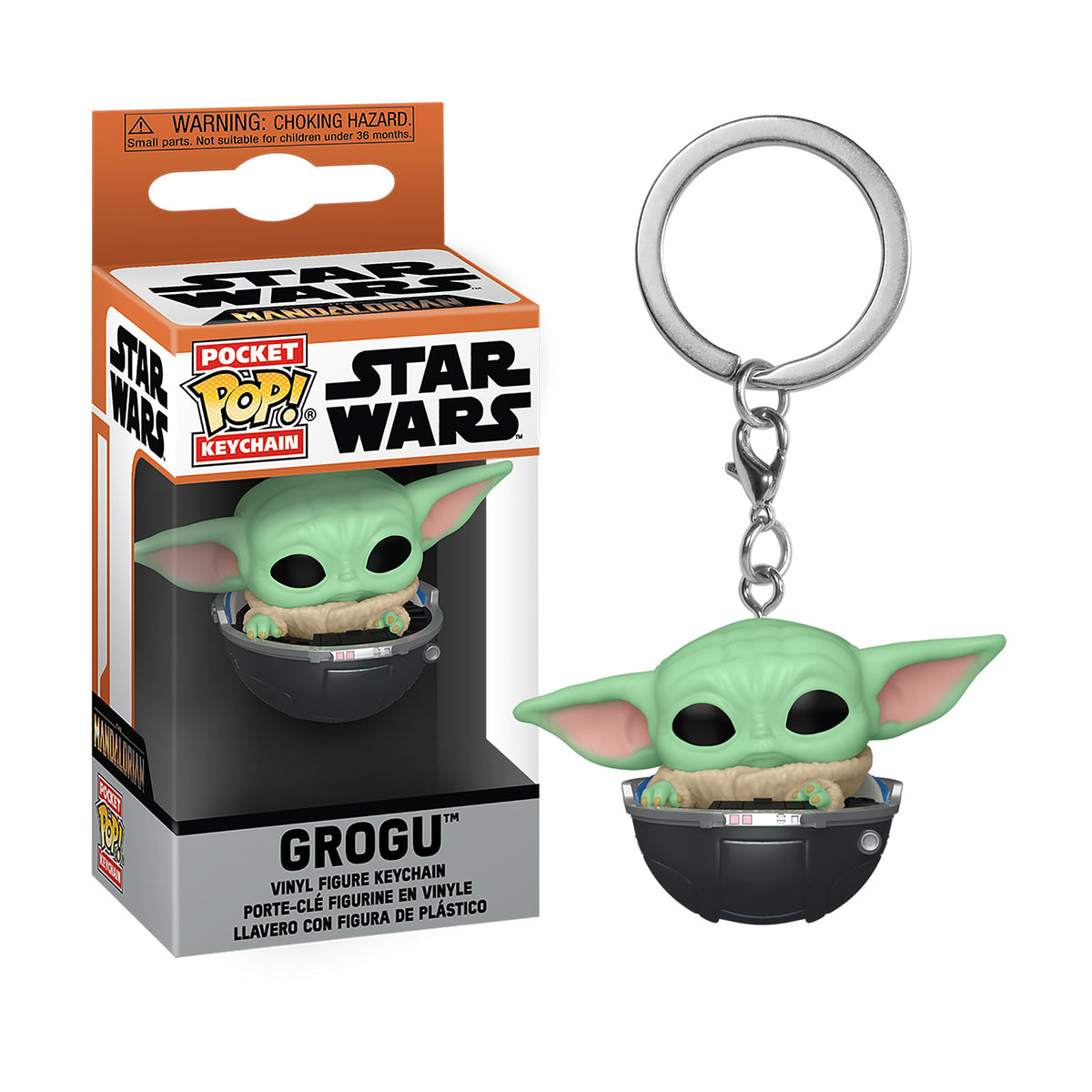 Produktbild Grogu im Kinderwagen Funko Pop Schlüsselanhänger - Star Wars The Mandalorian