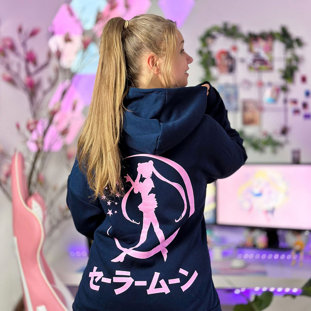 Sailor Moon - Silhouette Hoodie blau