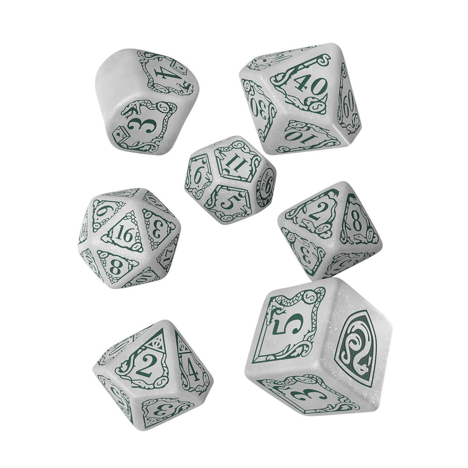 Produktbild Harry Potter - Slytherin RPG Würfel Set 7tlg weiß