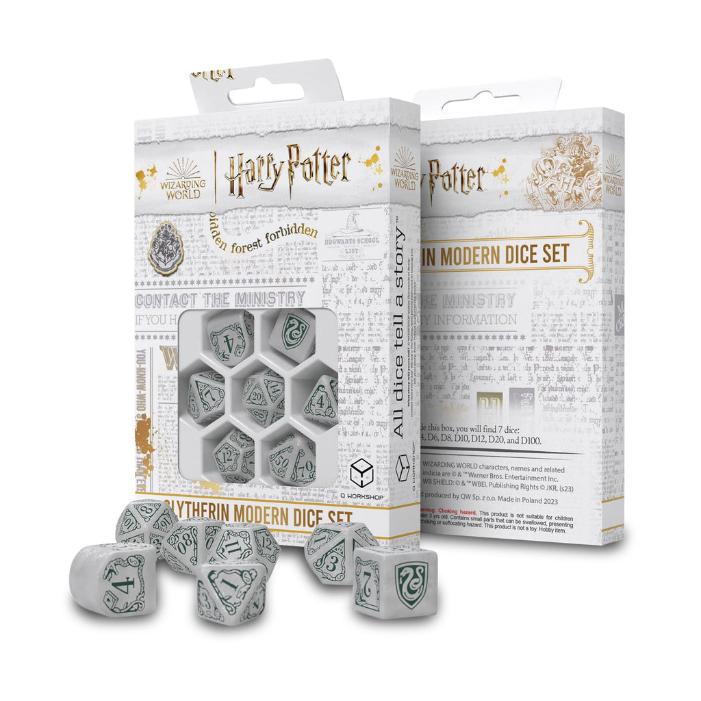 Produktbild Harry Potter - Slytherin RPG Würfel Set 7tlg weiß