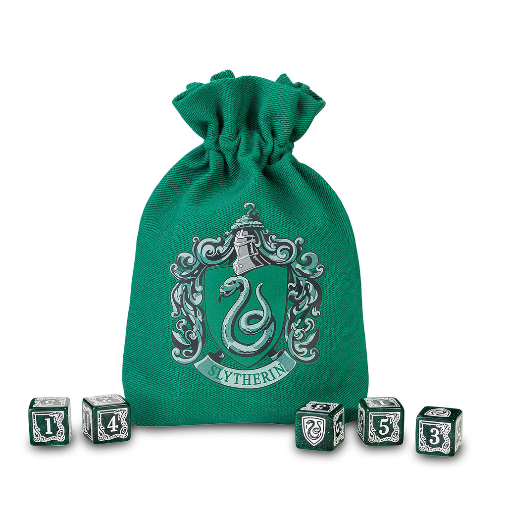 Produktbild Harry Potter - Slytherin RPG Würfel Set 5tlg mit Würfelbeutel grün