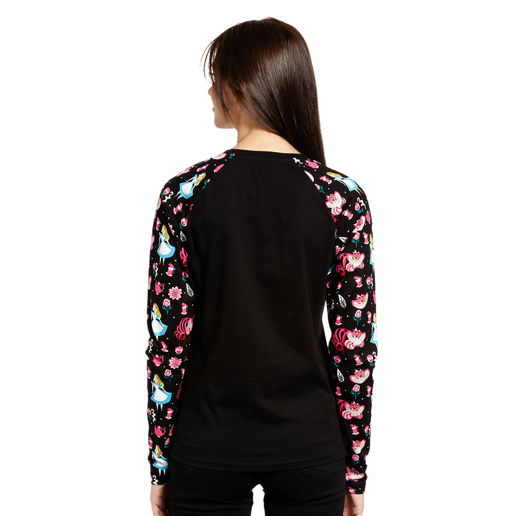 Produktbild Alice im Wunderland - Time for Tea Longsleeve Damen schwarz