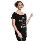 Produktbild American Horror Story - All Monsters Are Human T-Shirt Damen Loose Fit schwarz