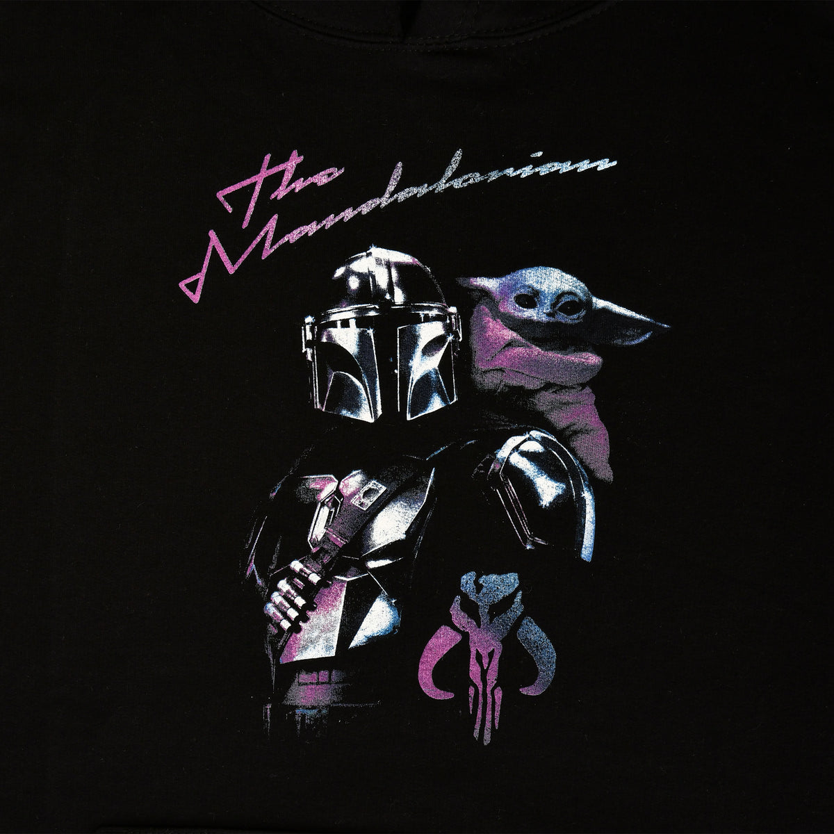 Produktbild Mando und Grogu Hoodie schwarz - Star Wars The Mandalorian
