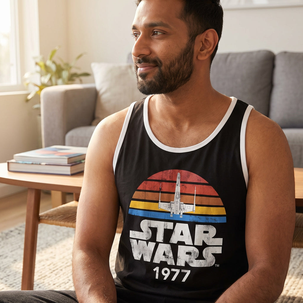 Produktbild Star Wars of 1977 Distressed Tanktop schwarz