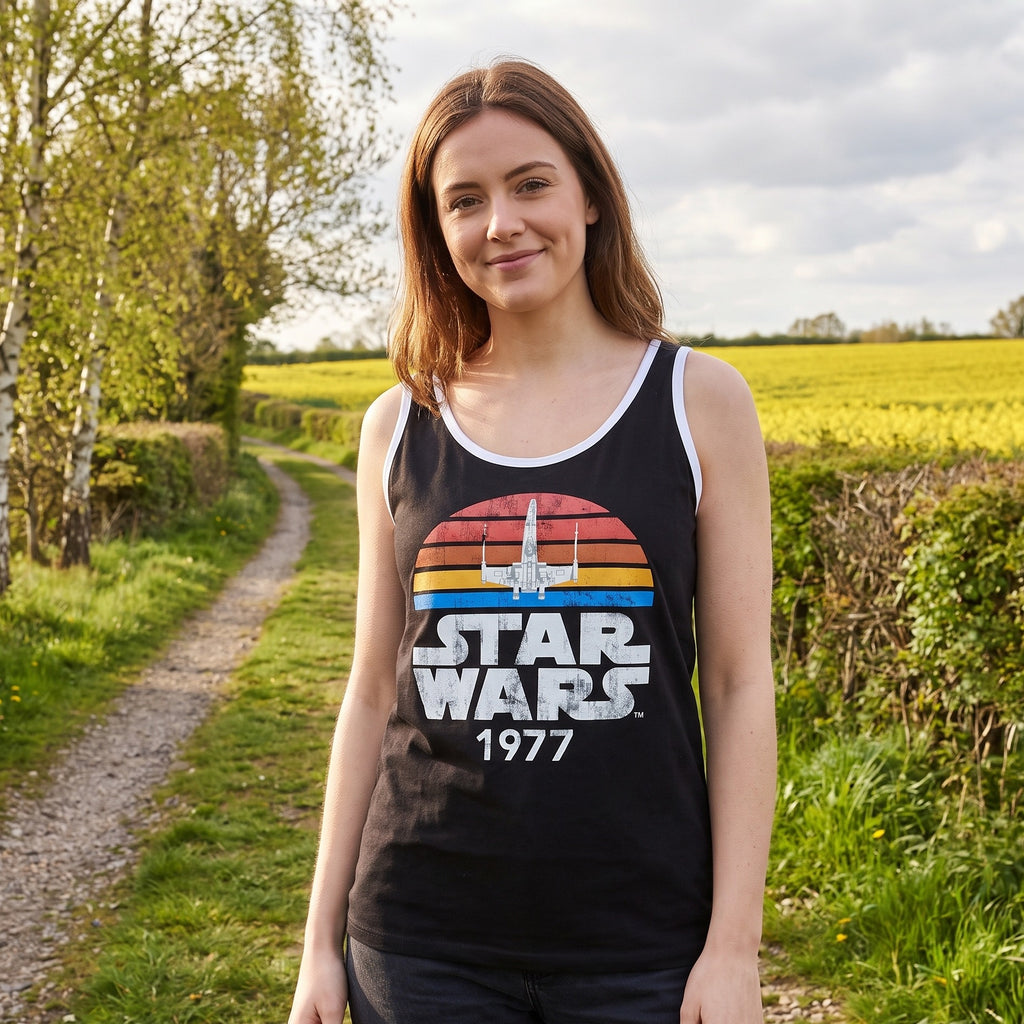 Produktbild Star Wars of 1977 Distressed Tanktop schwarz