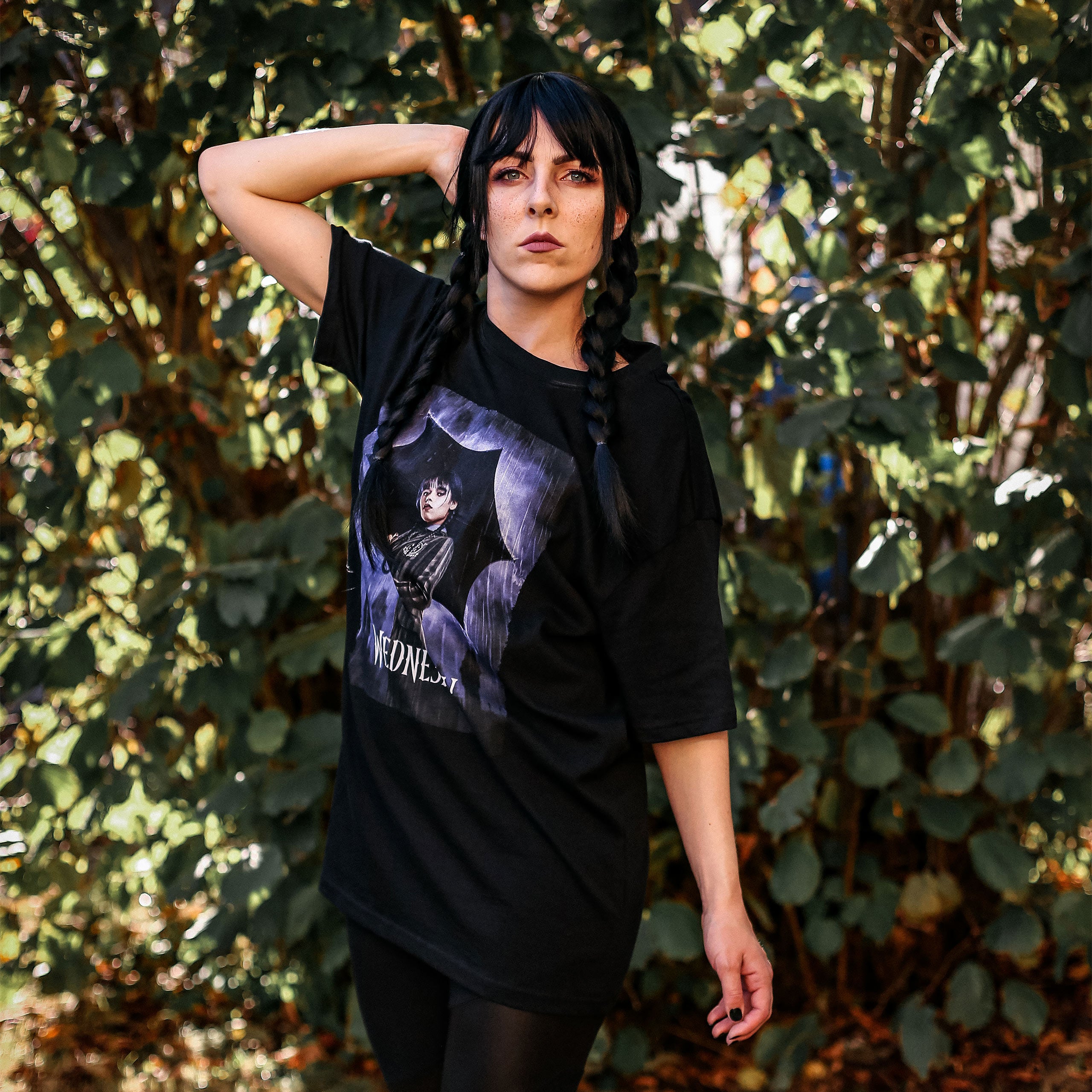 Produktbild Wednesday - Teaser Poster Oversize T-Shirt schwarz