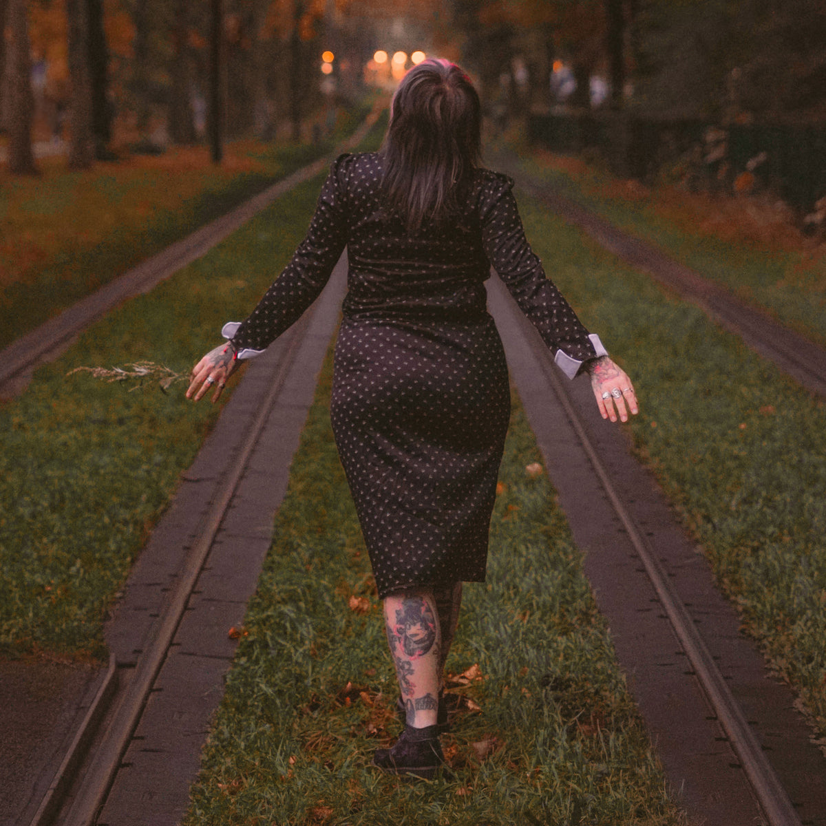 Produktbild Wednesday Addams Kostüm Kleid Damen schwarz