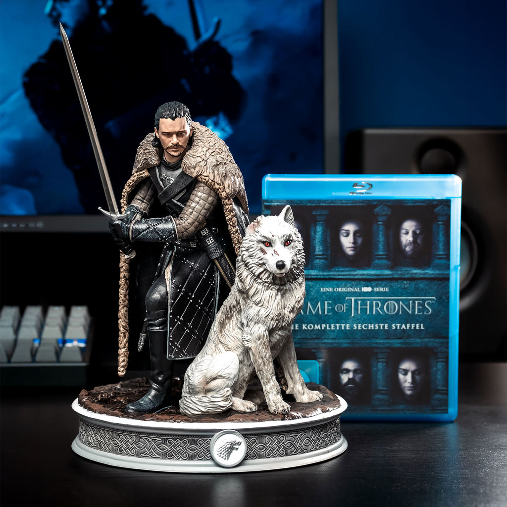 Produktbild Game of Thrones - Jon Snow mit Schattenwolf Diorama