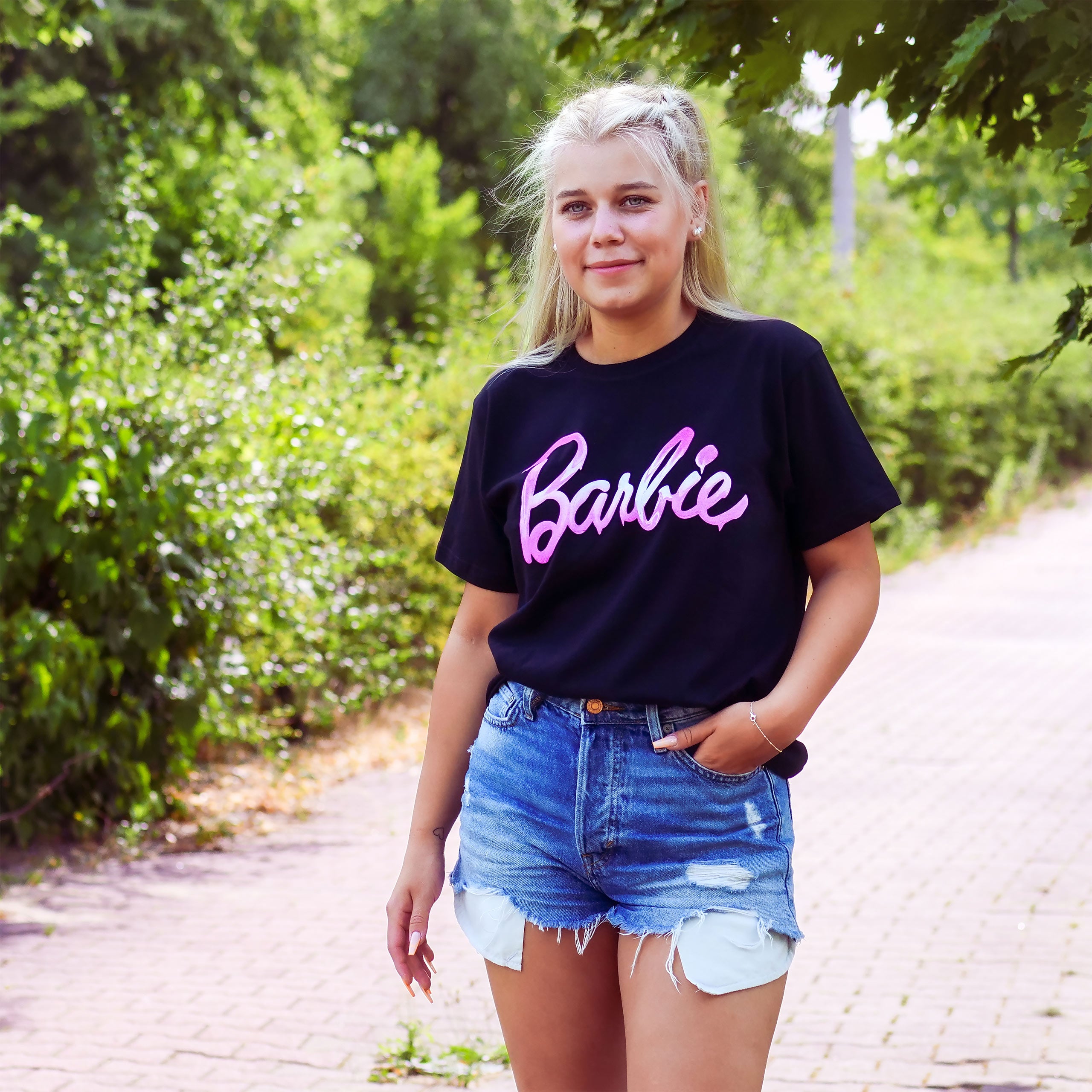 Produktbild Barbie - Melted Logo T-Shirt schwarz