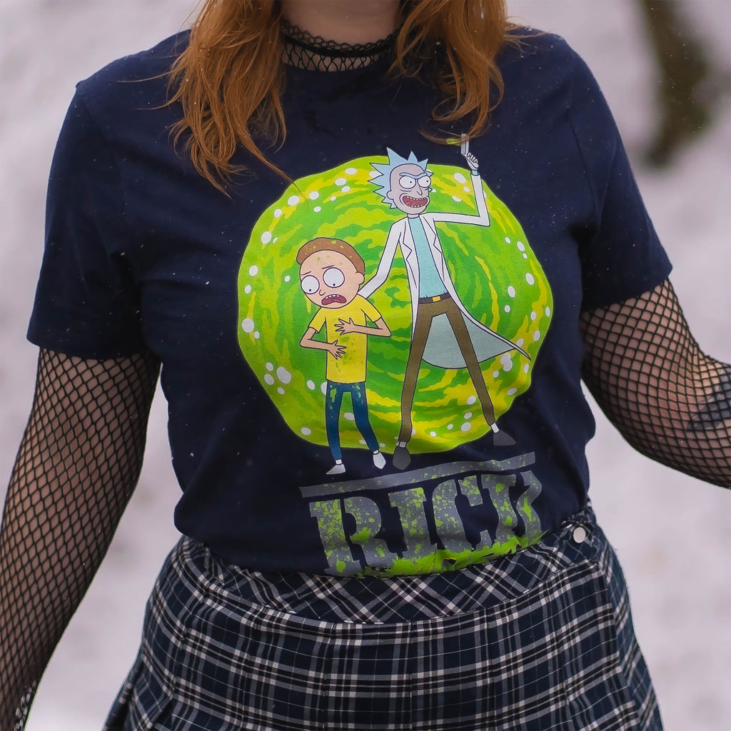 Produktbild Rick and Morty - Portal T-Shirt blau