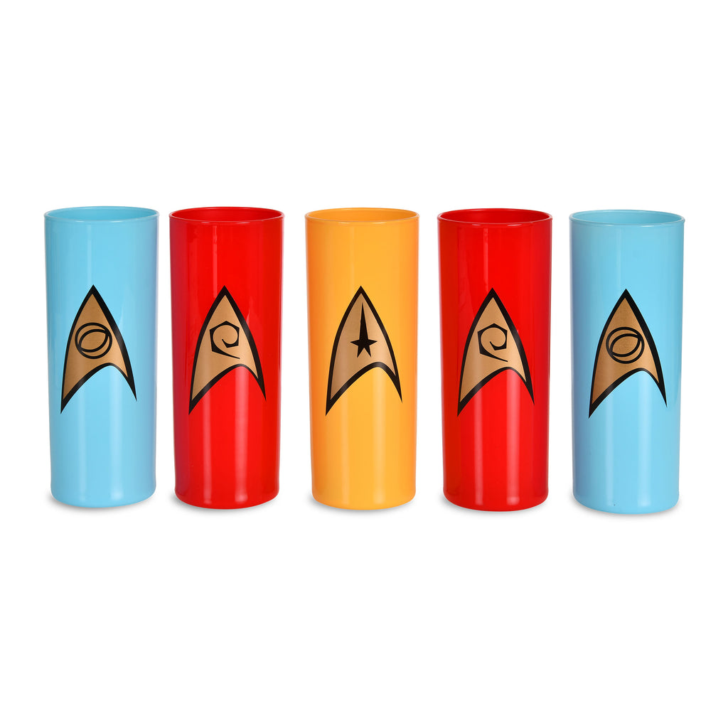 Produktbild Sternenflottenabzeichen Gläser 5er Set - Star Trek
