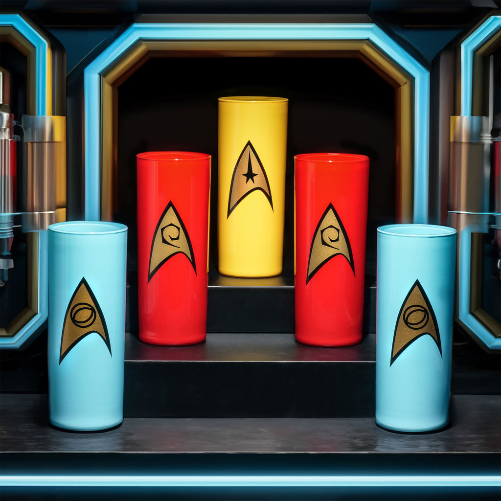 Produktbild Sternenflottenabzeichen Gläser 5er Set - Star Trek