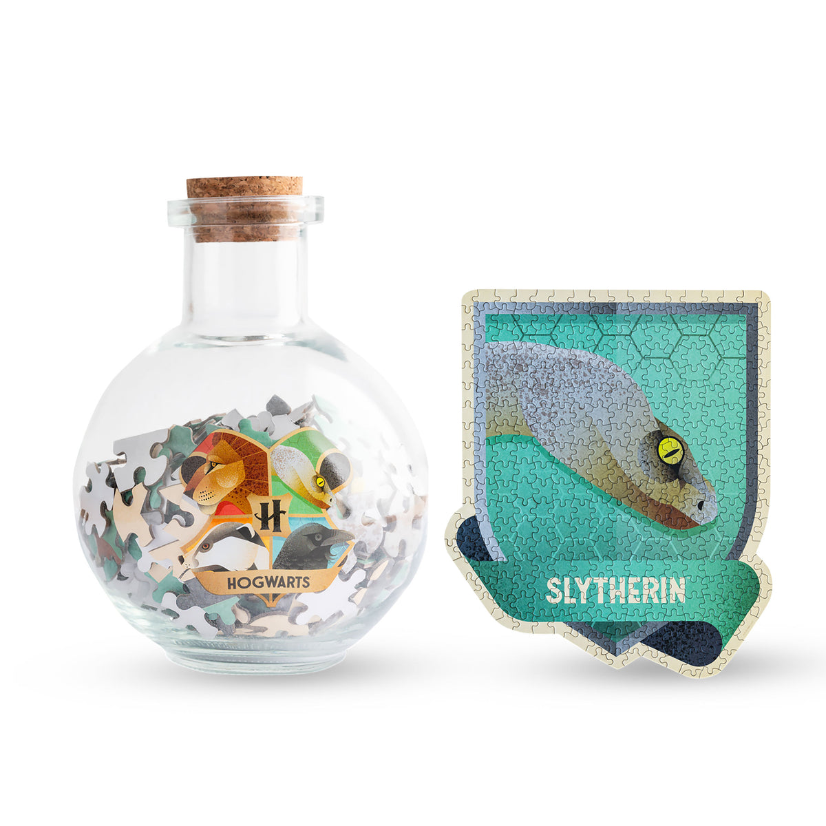 Produktbild Slytherin Wappentier Puzzle in Zaubertrank-Flasche - Harry Potter