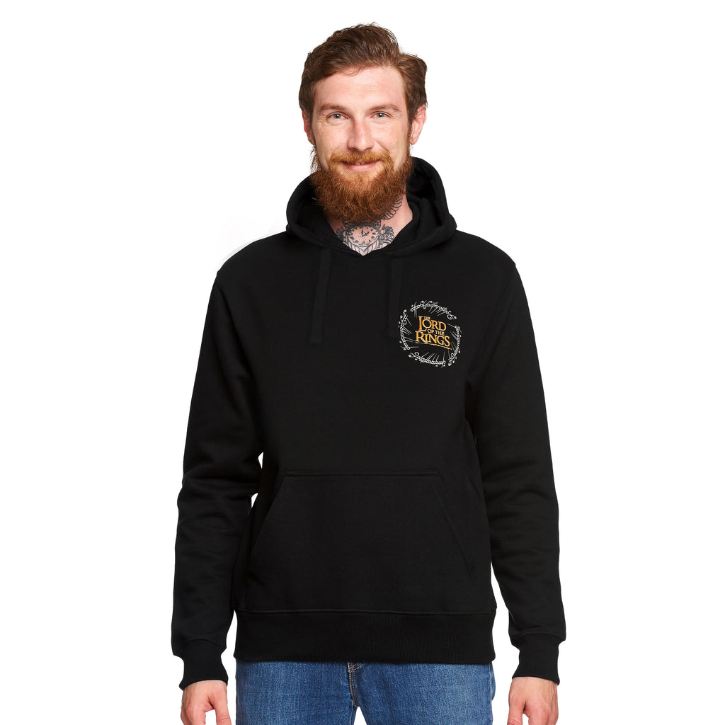 Produktbild Der Herr der Ringe - Karte von Mittelerde Hoodie schwarz