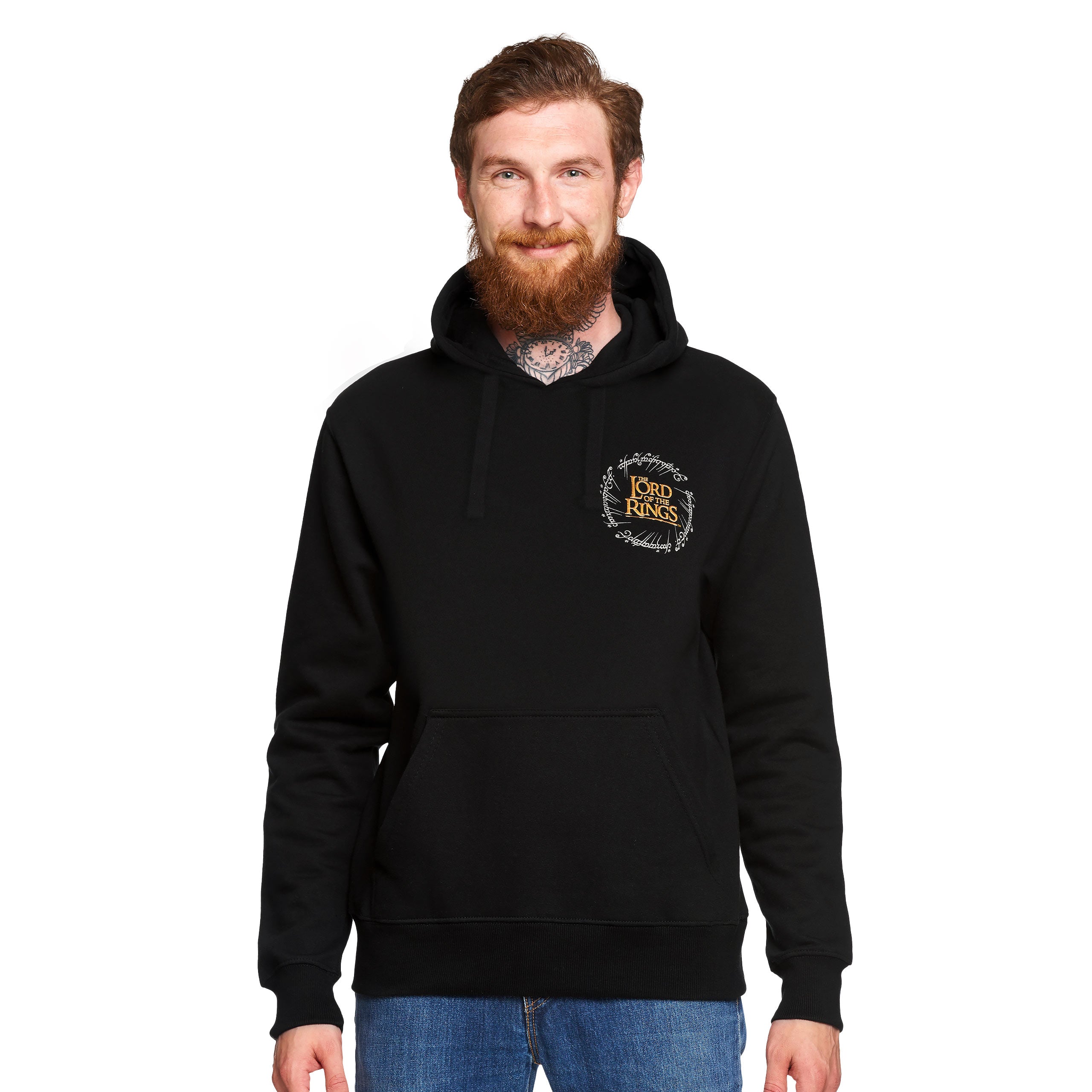 Produktbild Der Herr der Ringe - Karte von Mittelerde Hoodie schwarz