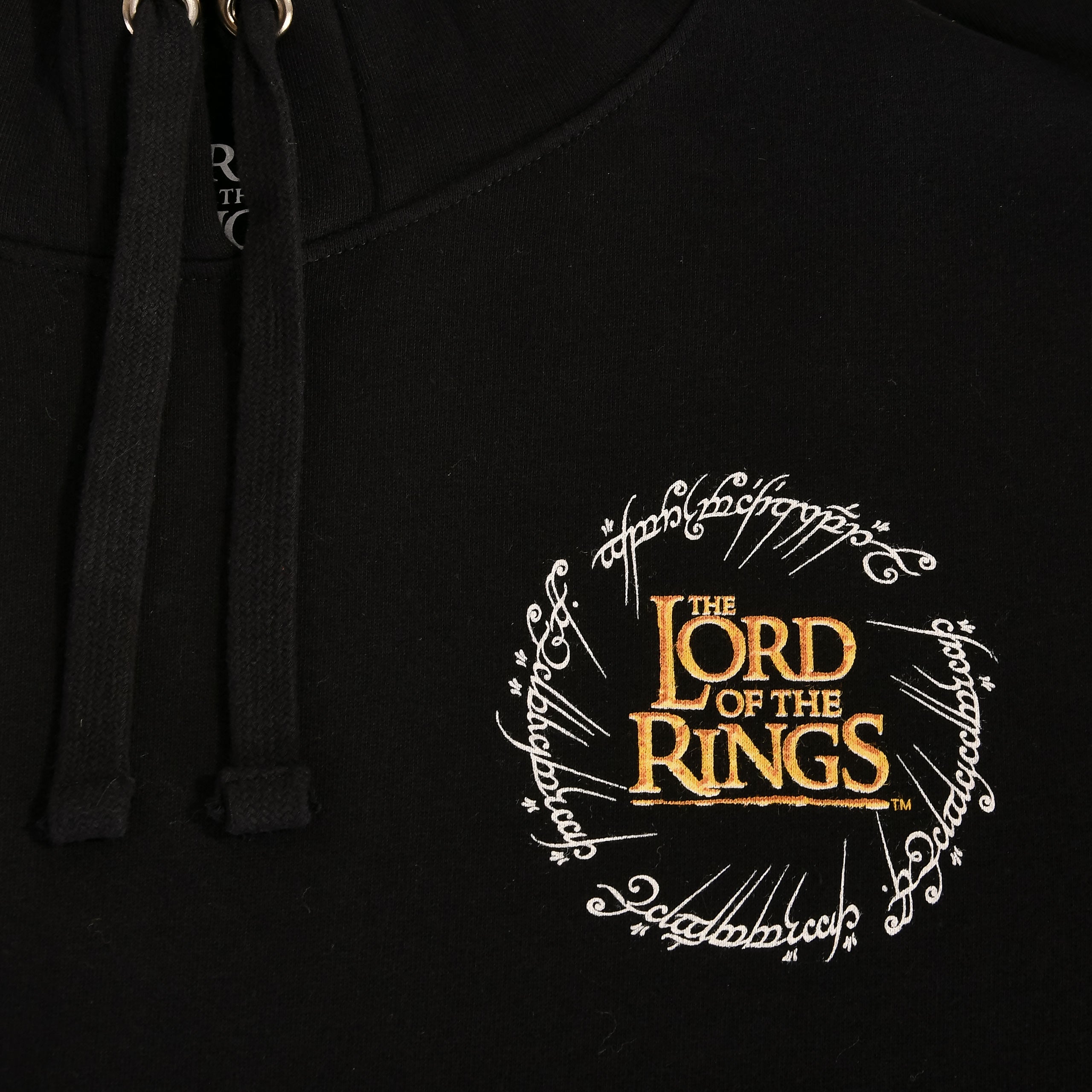 Produktbild Der Herr der Ringe - Karte von Mittelerde Hoodie schwarz