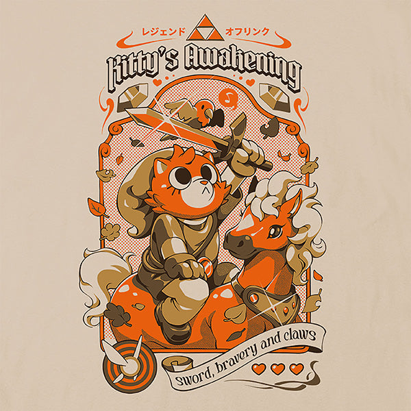 Produktbild Ilustrata - Kitty's Awakening T-Shirt beige