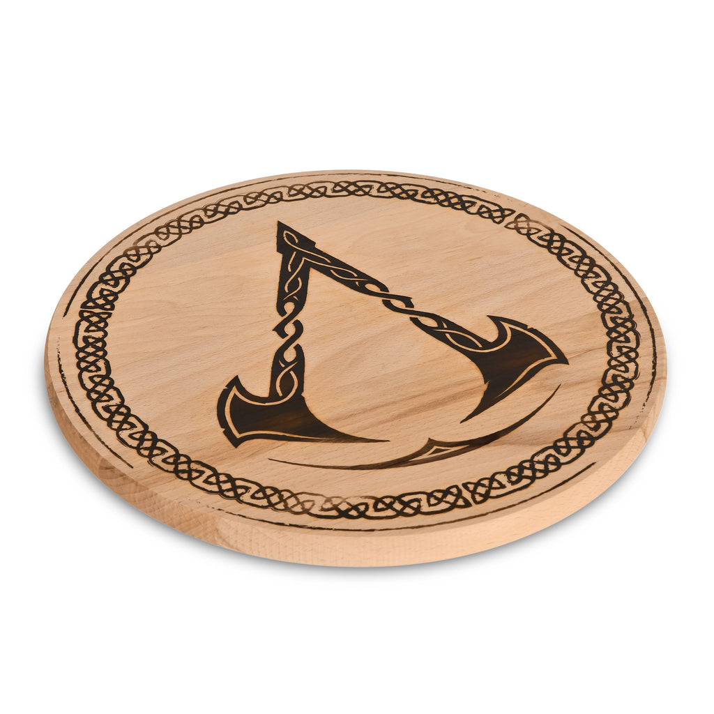Produktbild Assassin's Creed - Valhalla Logo Schneidebrett Buche