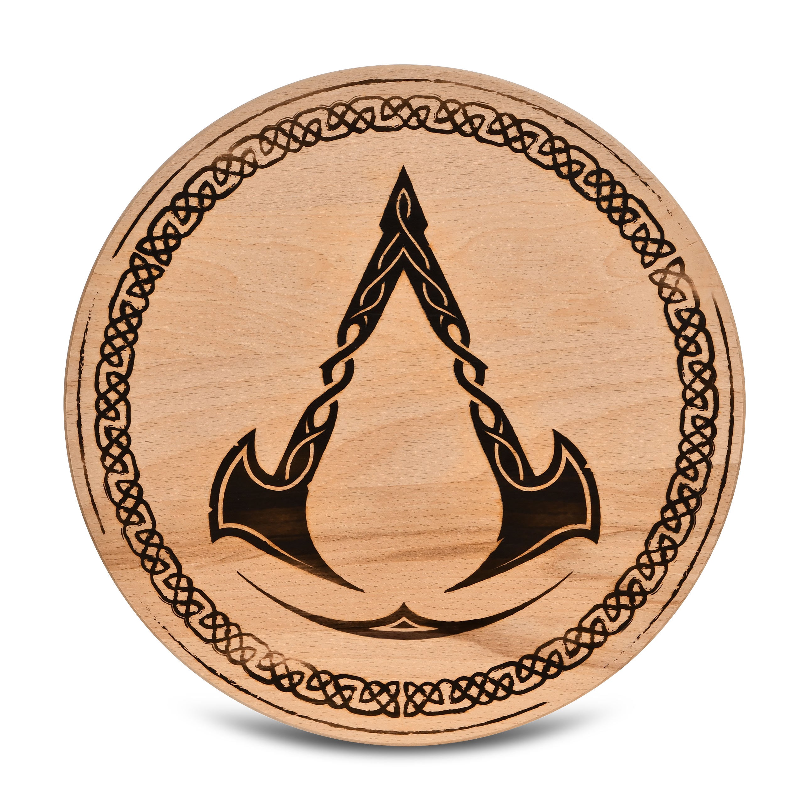 Produktbild Assassin's Creed - Valhalla Logo Schneidebrett Buche