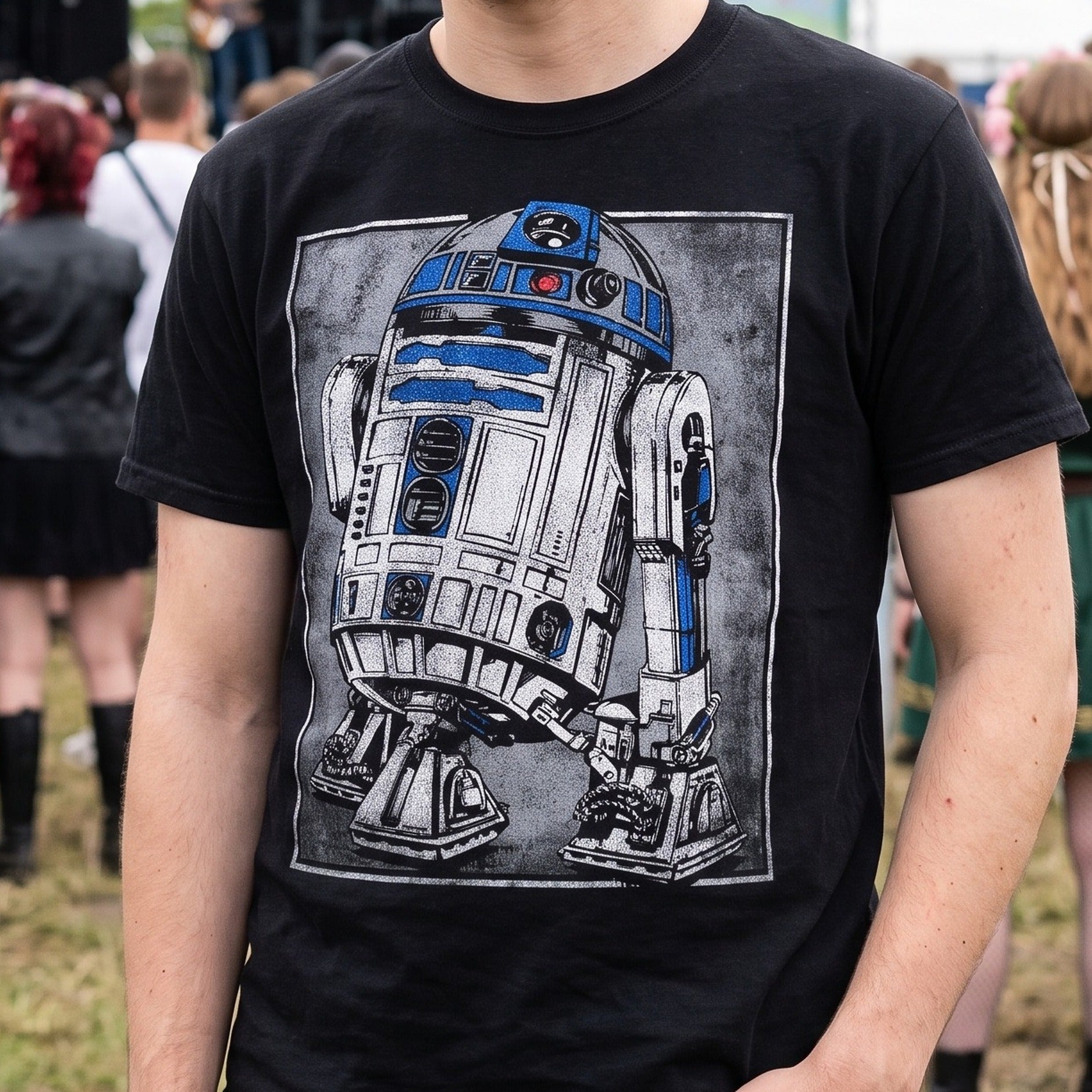 Produktbild Star Wars - R2D2 Portrait T-Shirt schwarz