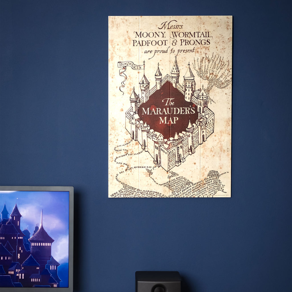 Produktbild Harry Potter - Karte des Rumtreibers Wandbild Holz
