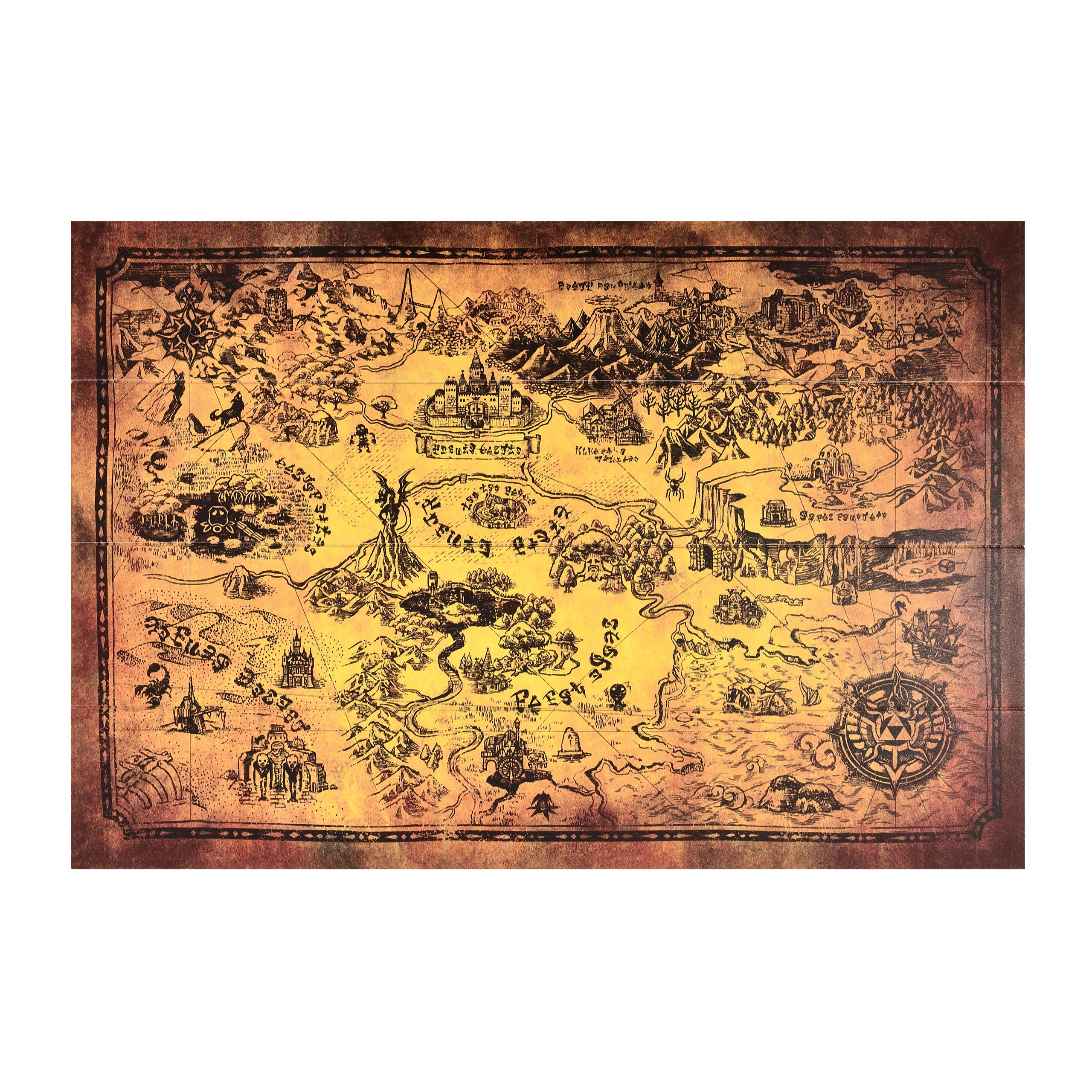 Produktbild Zelda - Hyrule Karte Wandbild Holz