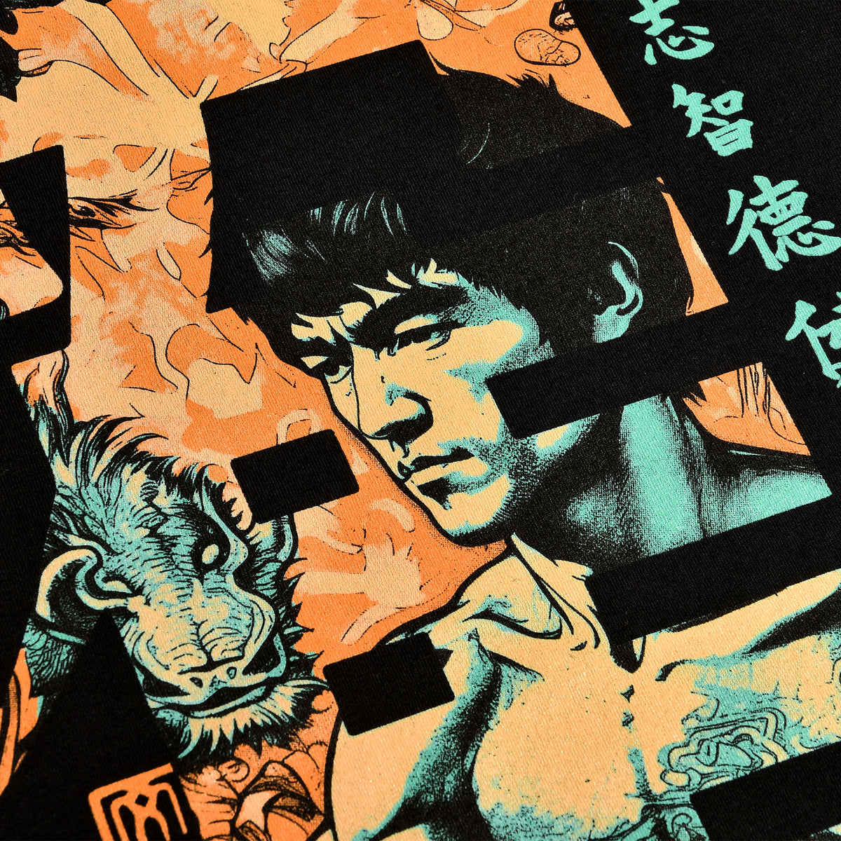 Produktbild Kung Fu Calligraphy T-Shirt für Bruce Lee Fans schwarz