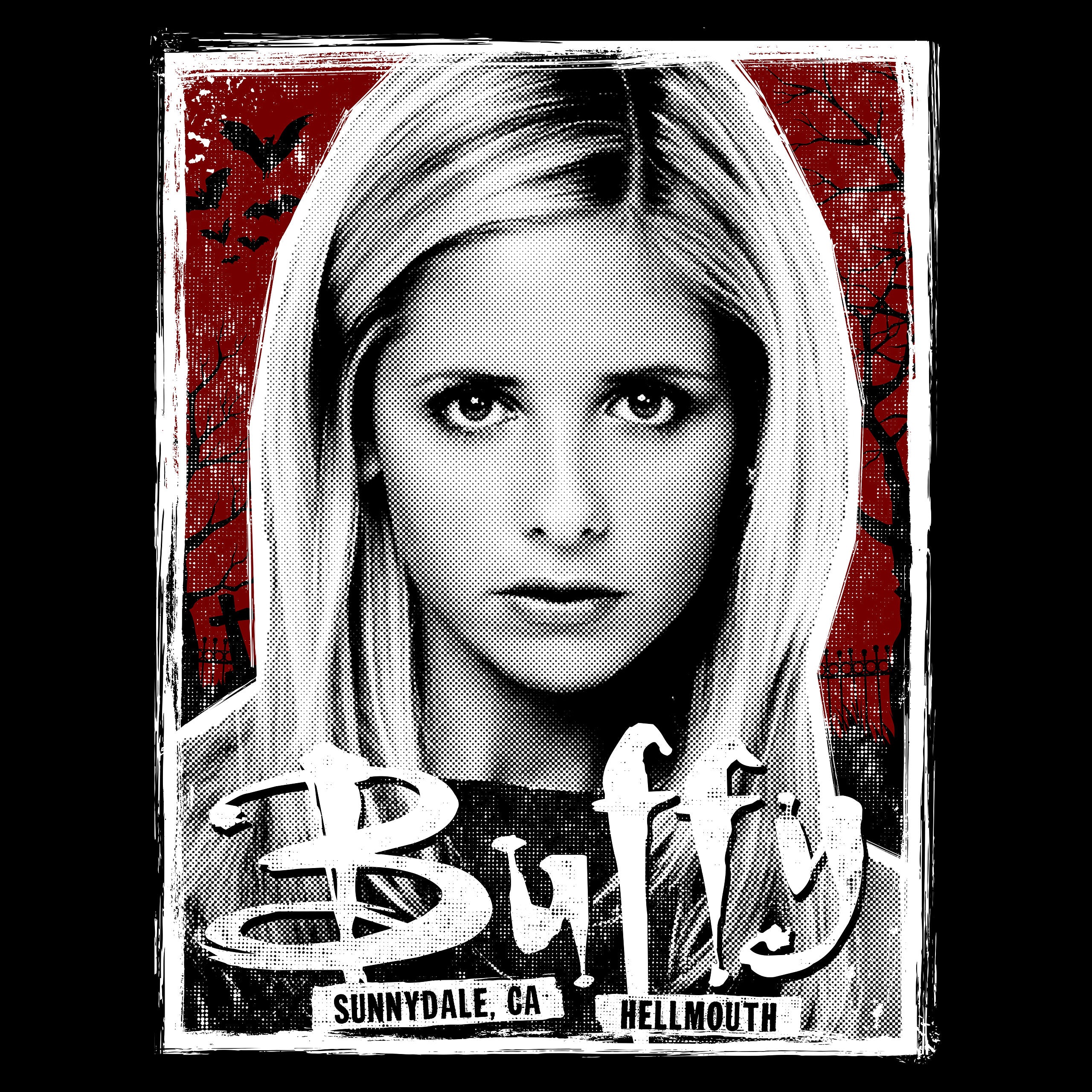 Produktbild Vampirjägerin T-Shirt für Buffy Fans schwarz