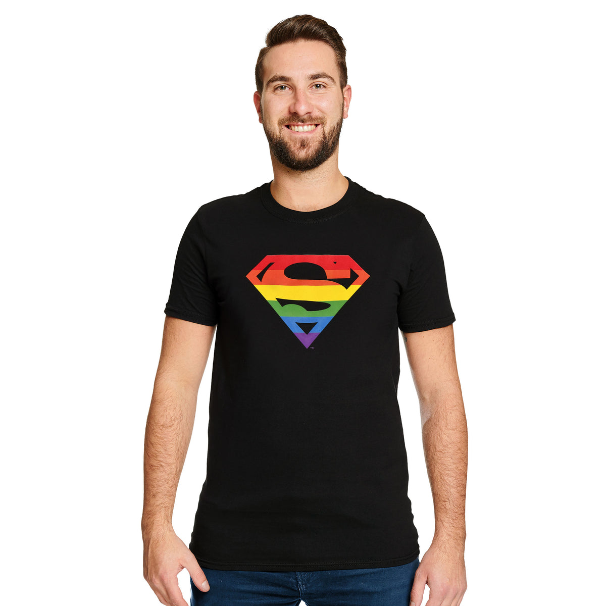 Produktbild Superman - Pride Logo T-Shirt schwarz