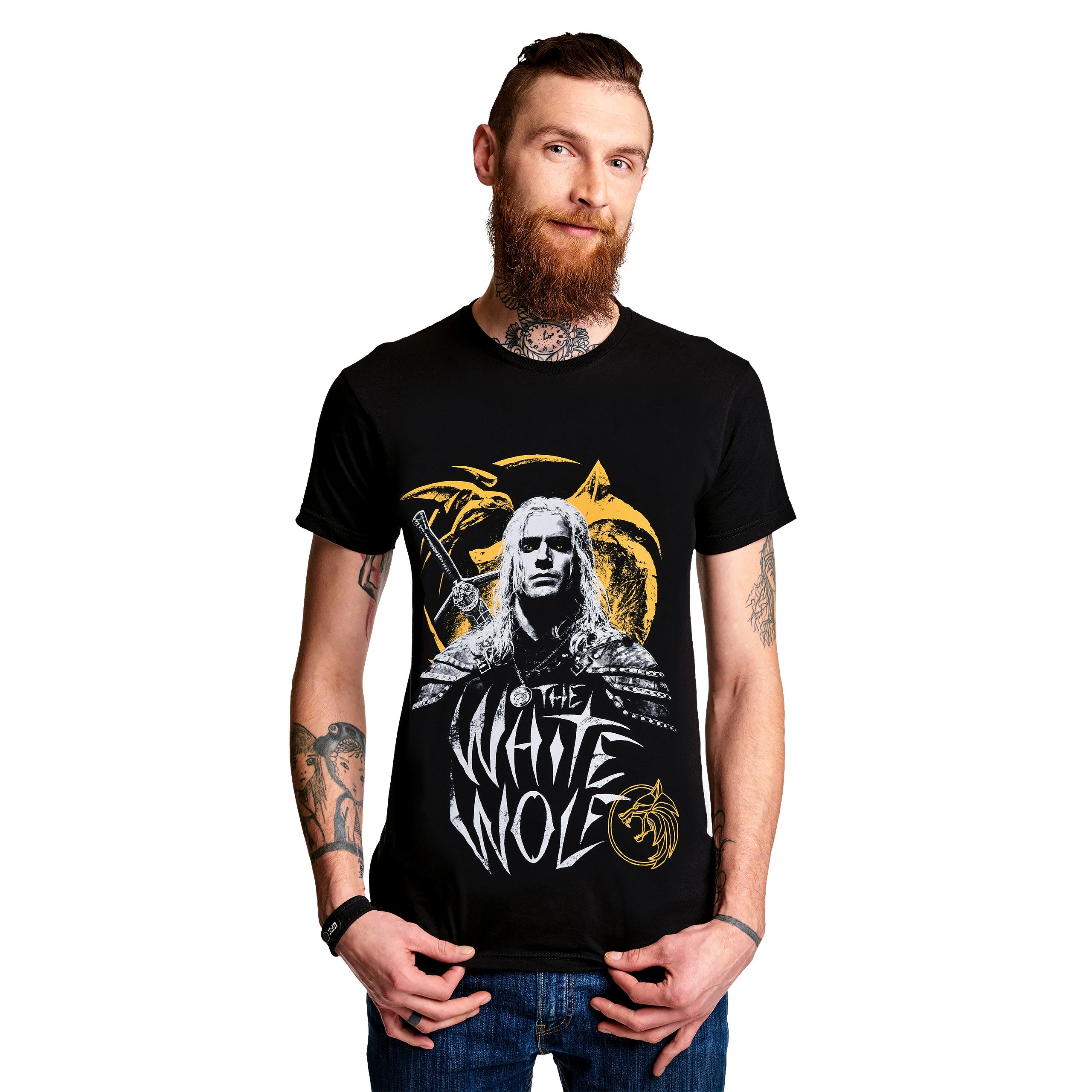 Produktbild Witcher - Geralt White Wolf T-Shirt schwarz