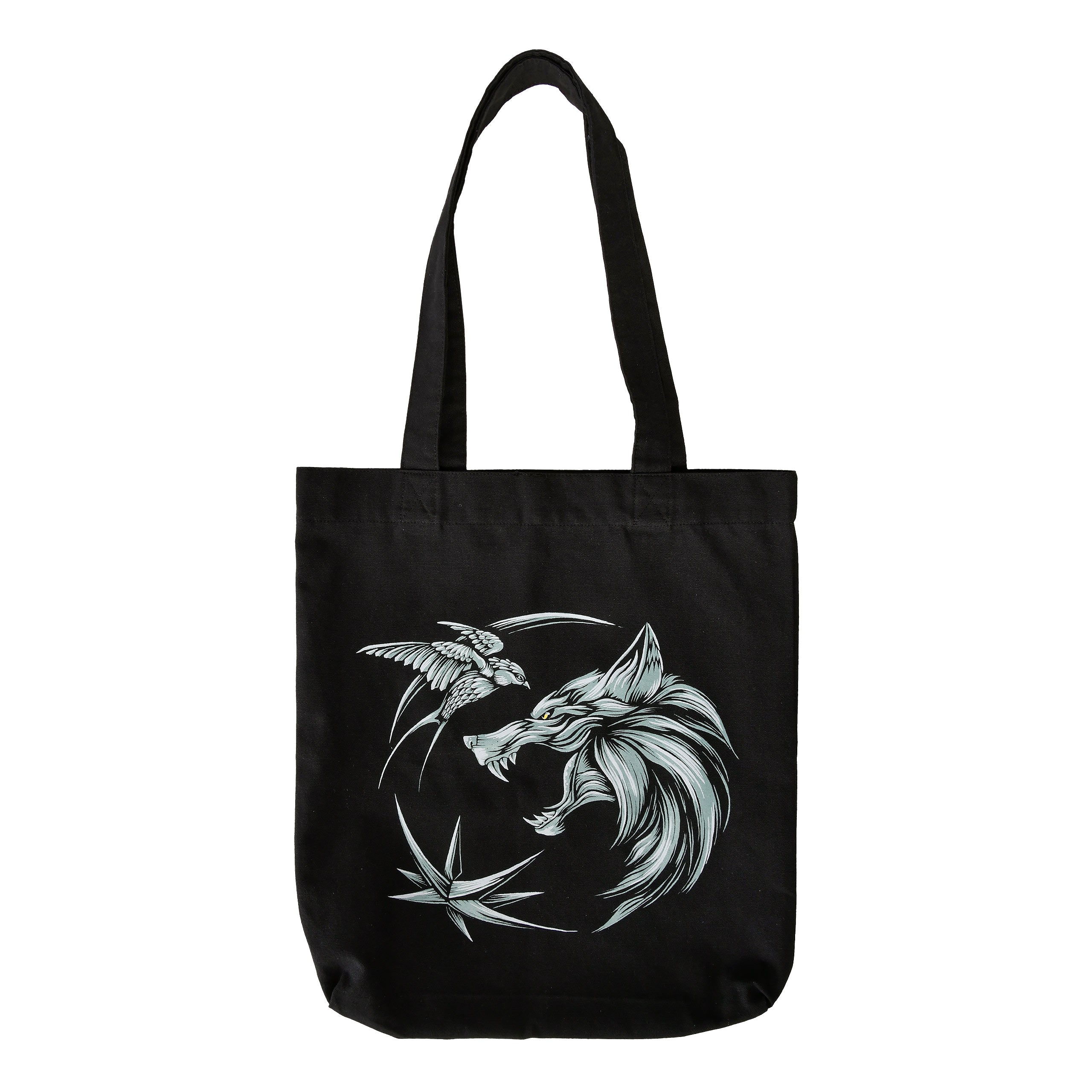 Produktbild Witcher - Wolf Medaillon Jutebeutel schwarz