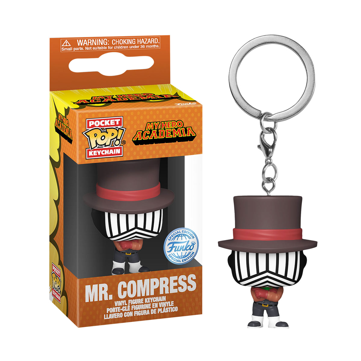 Produktbild My Hero Academia - Mr. Compress (Hideout) Funko Pop Schlüsselanhänger
