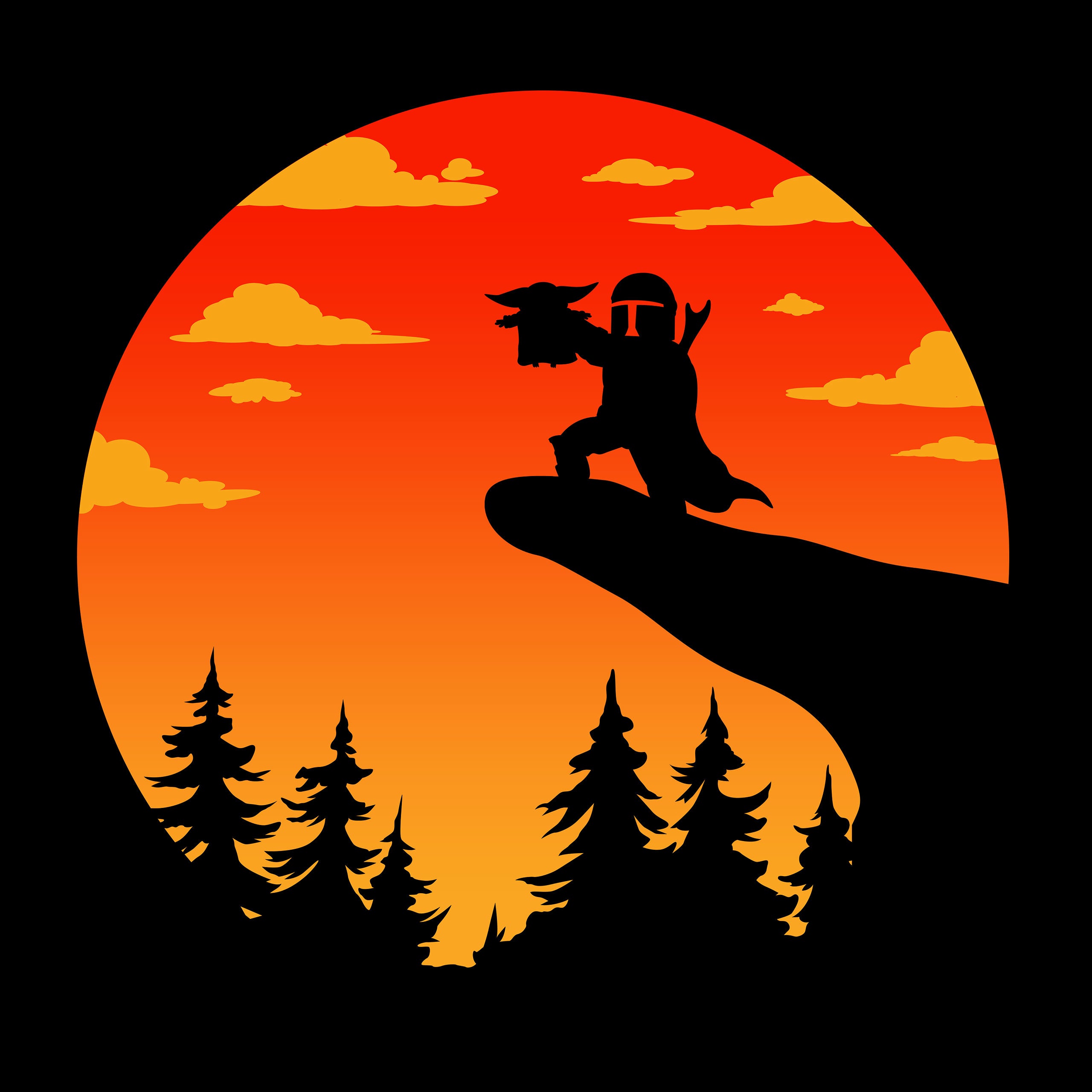 Produktbild Circle of Life T-Shirt für Mandalorian Fans schwarz