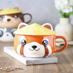 Product image Red Panda Kawaii Mug with Lid for Anime Fans