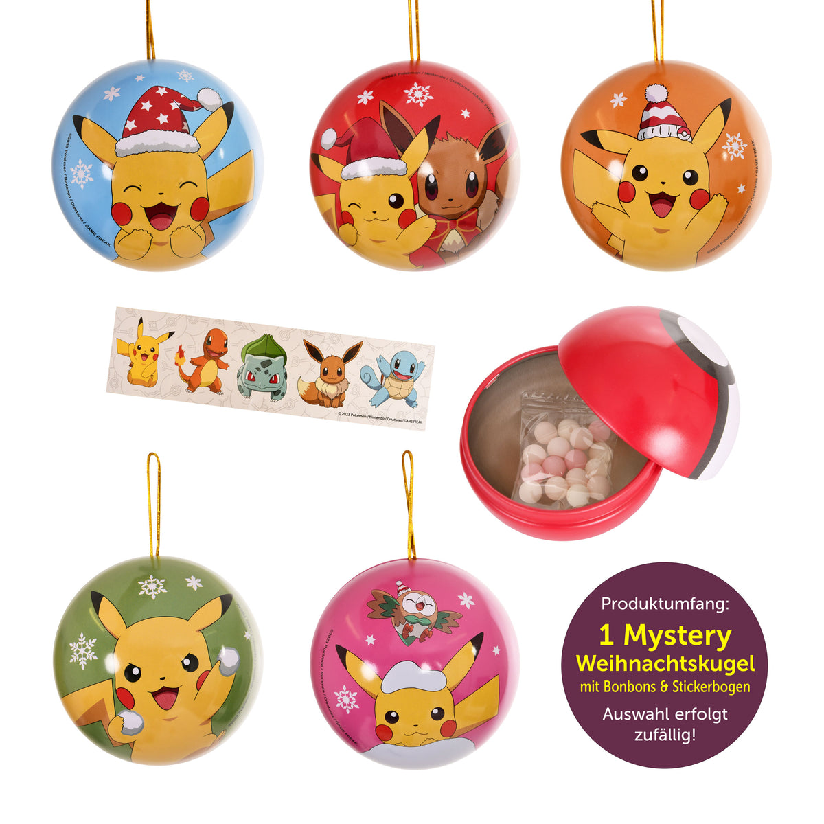 Produktbild Pokemon - Mystery Weihnachtsbaumkugel