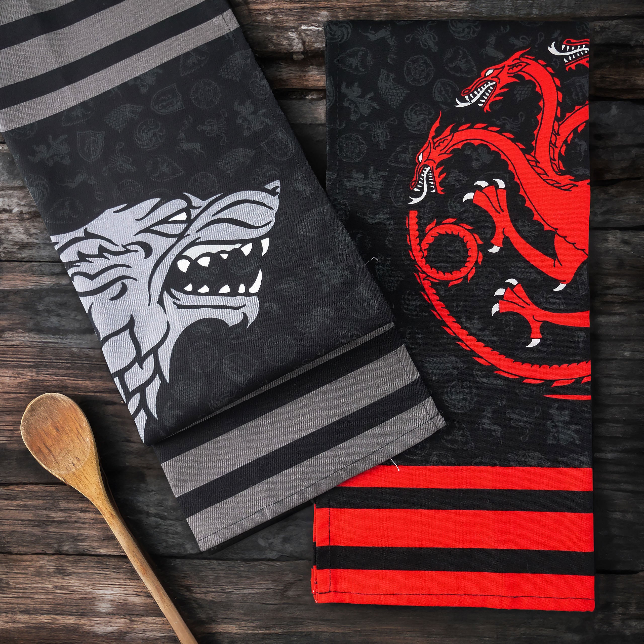 Produktbild Stark und Targaryen Geschirrtücher Set - Game of Thrones