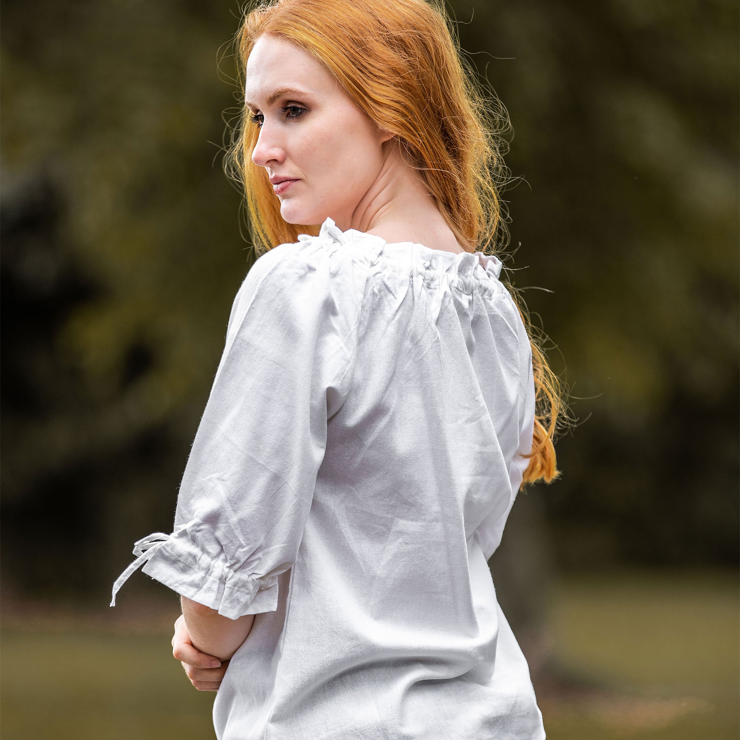 Produktbild Mittelalter Bluse Kurzarm Vera weiß