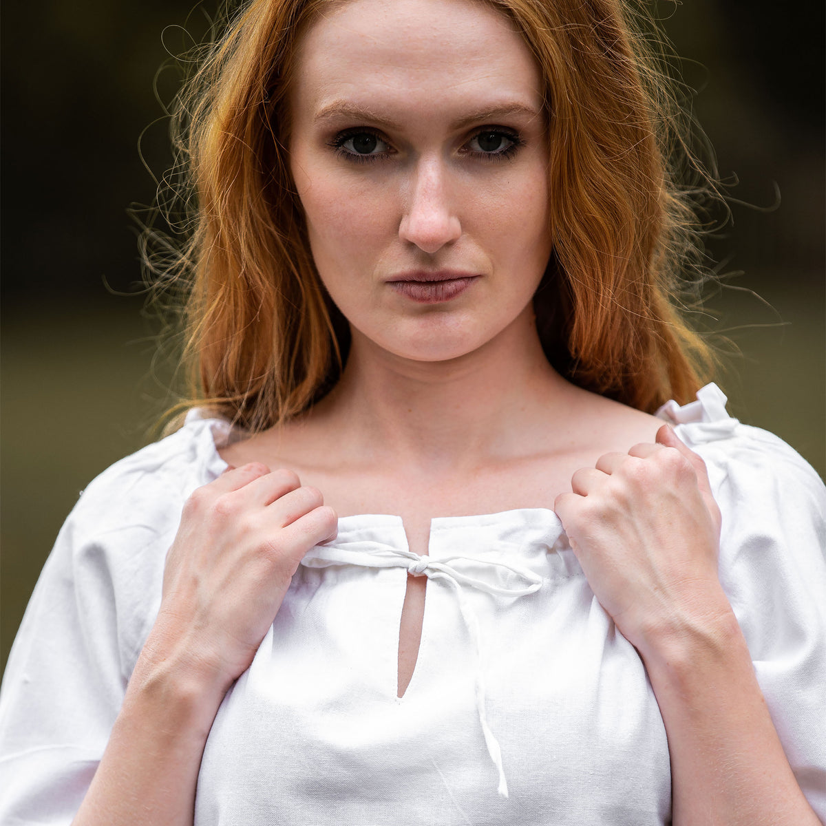 Produktbild Mittelalter Bluse Kurzarm Vera weiß