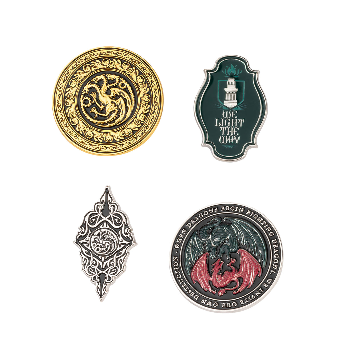 Produktbild House of Dragon - Symbols Pins 4er Set