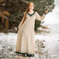 Produktbild Mittelalter Kleid mit Stickerei beige-grün