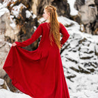 Produktbild Mittelalter Kleid Leinen rot